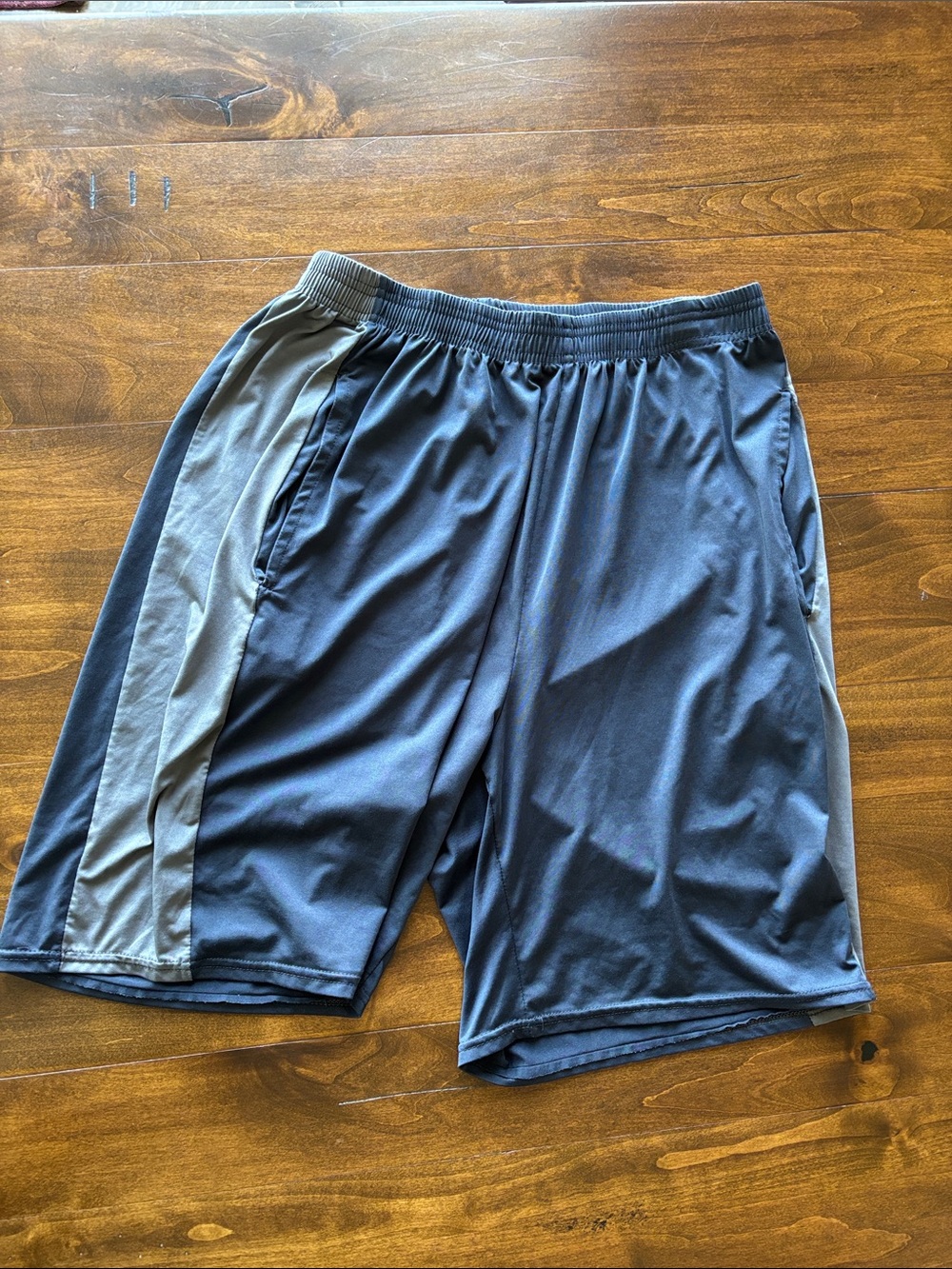 Men's Athletic Shorts in Navy with Gray Side Panel